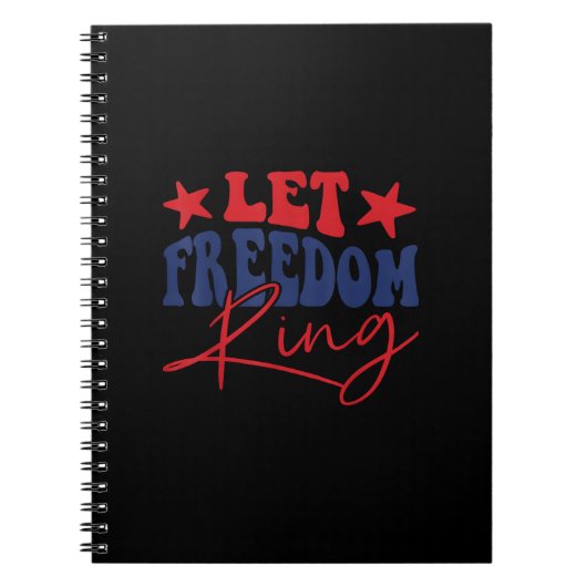 Let Freedomリングや輪レトロヴィンテージ ノートブック (正面)