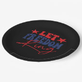 Let Freedomリングや輪レトロヴィンテージ ペーパープレート (アングル)