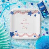 Let Freedomリングや輪7月4日パーティー ペーパープレート (パーティー)