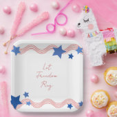 Let Freedomリングや輪7月4日パーティー ペーパープレート (パーティー)