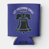 Let Freedom Chill Liberty 250 Patriotic Design 缶クーラー (正面)