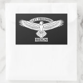 Let Freedom Reign – Eagle of Freedom Emblem 長方形シール (バッグ)