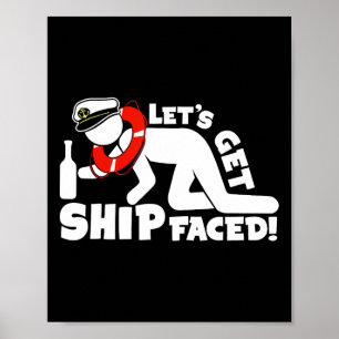 Let Get Ship Faced – 家族向けクルーズ船バケーション ポスター
