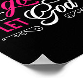 Let Go And Let God - キリスト教 ポスター (角)