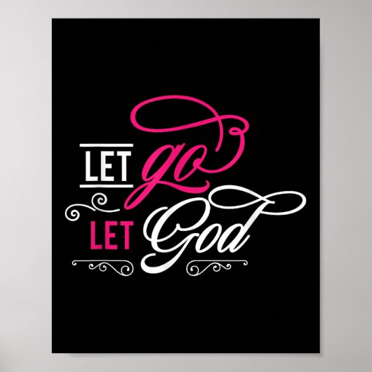 Let Go And Let God - キリスト教 ポスター (正面)