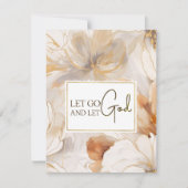 Let Go and Let God Christian引用文フラットカード (正面)