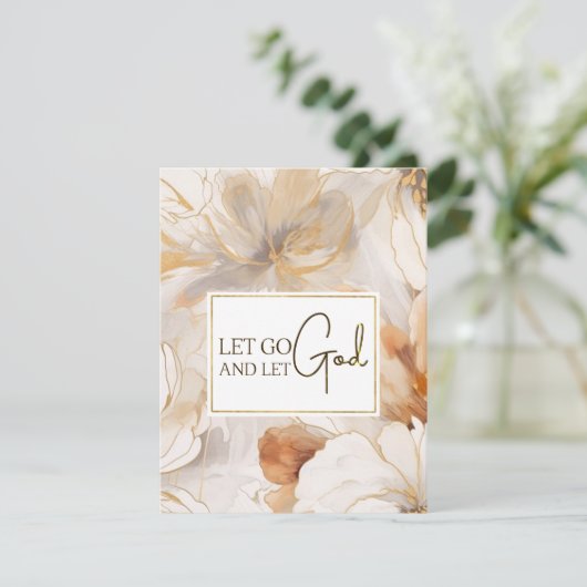 Let Go and Let God Christian引用文フラットカード (スタンド正面)