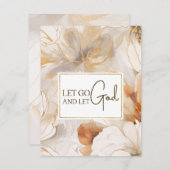 Let Go and Let God Christian引用文フラットカード (正面/裏面)