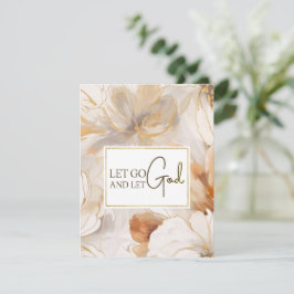 Let Go and Let God Christian引用文フラットカード