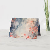 Let Go and Let God Coral Blueフローラ・アート・クリスチャン カード (裏面)