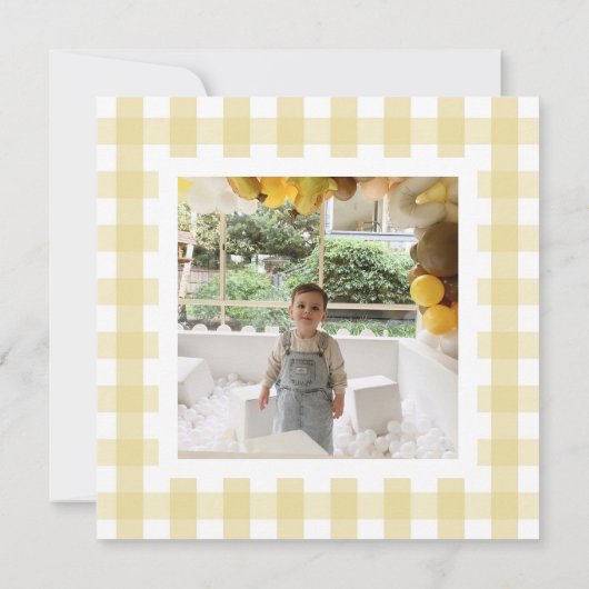 「Let Go Bananas」バナナのパーティーパーソナライズされた写真 サンキューカード (裏面)