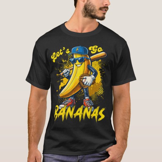 Let Go Bananas Banana 遊's Baseball P Tシャツ (正面)