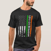 Let Go Brandon Irish American Flag Ireland ST PAT Tシャツ (正面)