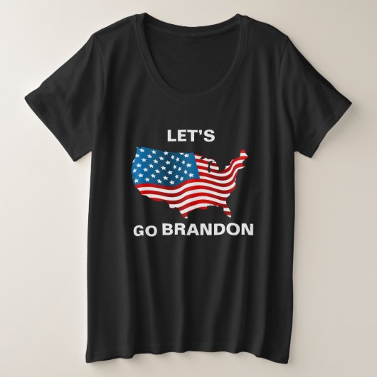 Let Go Brandon Womens Plus Size T-Shirt プラスサイズTシャツ (デザイン正面)