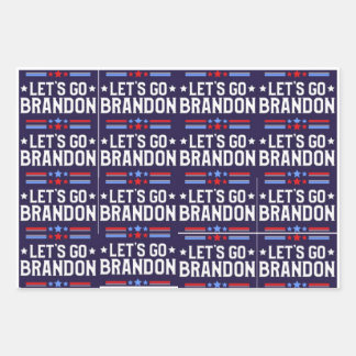 Let Go Brandon Wrapping紙フラットシートセット3 ラッピングペーパーシート