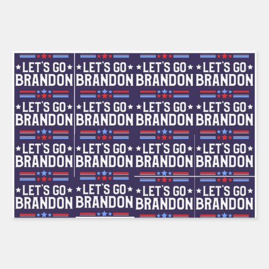 Let Go Brandon Wrapping紙フラットシートセット3 ラッピングペーパーシート (正面3)