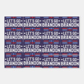 Let Go Brandon Wrapping紙フラットシートセット3 ラッピングペーパーシート (正面)