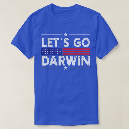 Let Go DarwinヴィンテージUSA Flag Lets Go Darwin Tシャツ (デザイン正面)