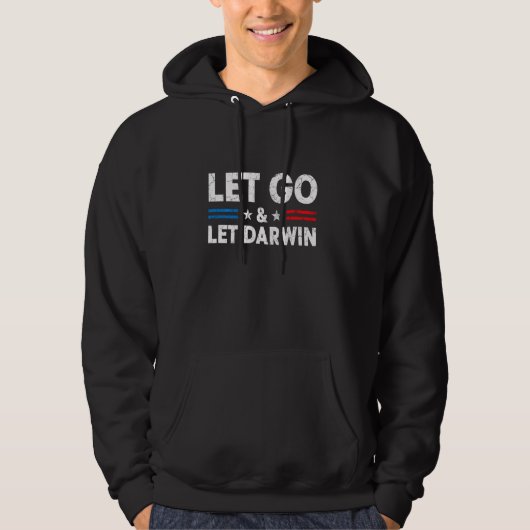 Let Go & Let Darwinトレンディーおもしろい皮肉Let S G パーカ (正面)