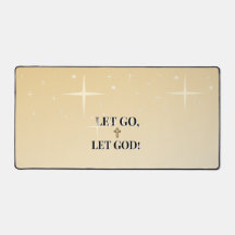 Let Go Let God Cross in Black Text