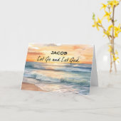 Let Go Let God Sunset Recovery Support カード (黄色い花)