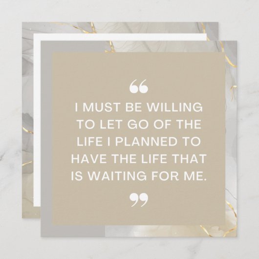 Let Go Life I Planned 前向き Affication Card (正面/裏面)