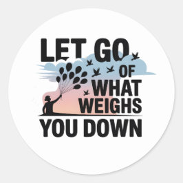 Let Go – Mental Health Sticker ラウンドシール