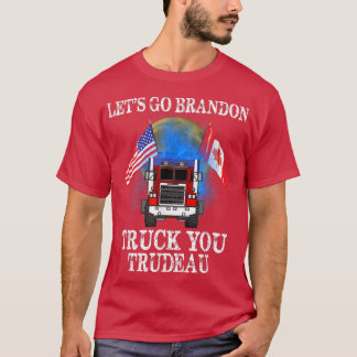 Let Go Trudeau USAカナダ国旗のトラック運転手 Tシャツ