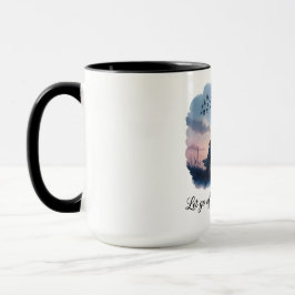 Let Go - Watercolor Dove Flight Mug マグカップ