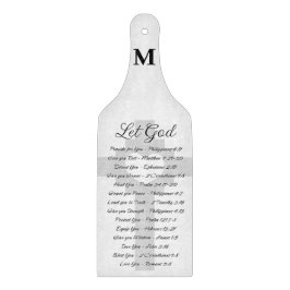 Let God聖なる書物、 経典インスピレーションモノグラム カッティングボード