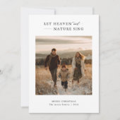 Let Heaven & Nature Sing Religious Christmas Photo シーズンカード (正面)
