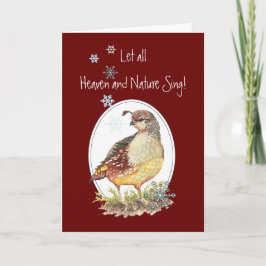 Let Heaven & Nature Sing Scripture Christmas Bird シーズンカード
