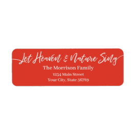 Let Heaven & Nature Sing white script red ラベル