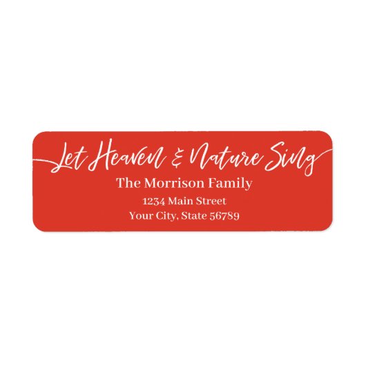 Let Heaven & Nature Sing white script red ラベル (正面)