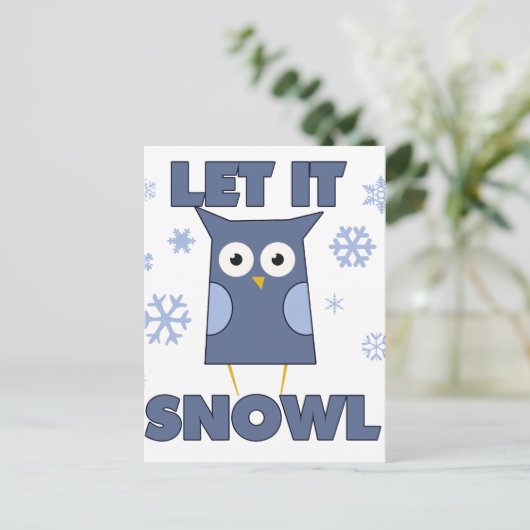 LET IS SNOW OWL ポストカード (スタンド正面)