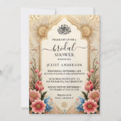 Let Islam Nikah Arabic Walimaムスリムブライダルシャワー 招待状 (正面)