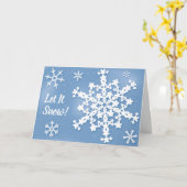 Let Itスノーボードゲームホリデーカード カード (黄色い花)