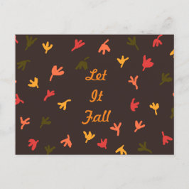 Let It秋はがき（ブラウン&オレンジ） シーズンポストカード