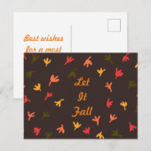 Let It秋はがき（ブラウン&オレンジ） シーズンポストカード (正面/裏面)