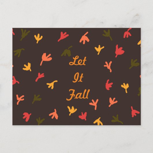 Let It秋はがき（ブラウン&オレンジ） シーズンポストカード (正面)