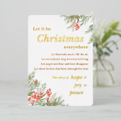 Let it be Christmas everywhere Foil Christmas Card 箔シーズンカード (立ち正面)
