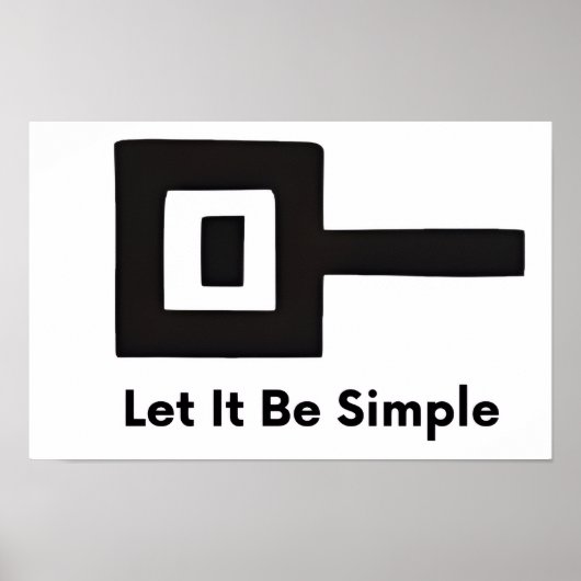 Let It Be Simple wall poster ポスター (正面)