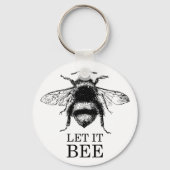 Let It Beeヴィンテージ自然のまわりに キーホルダー (正面)