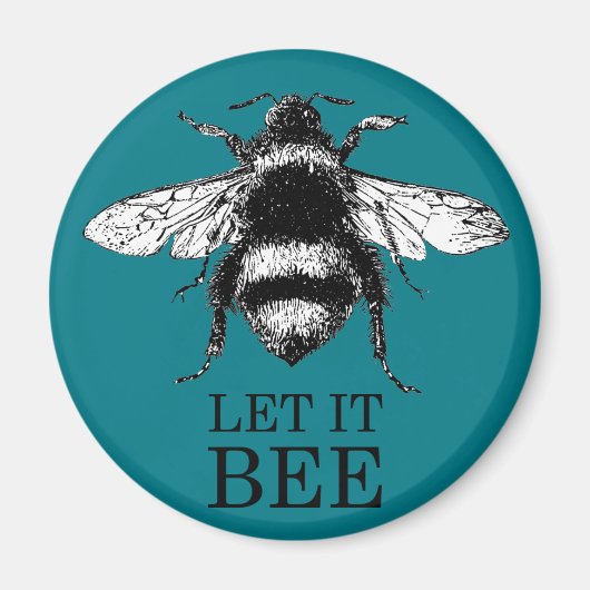 Let It Beeヴィンテージ自然のまわりに マグネット (正面)