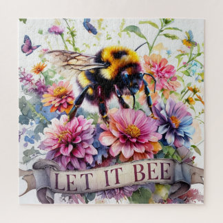 Let It Bee ~水彩ミツバチの春の花々~ ジグソーパズル