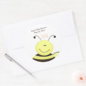 Let it Bee Baby Shower Favy Sticker ラウンドシール (封筒)