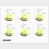 Let it Bee Baby Shower Favy Sticker ラウンドシール (シート)