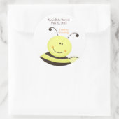 Let it Bee Baby Shower Favy Sticker ラウンドシール (バッグ)