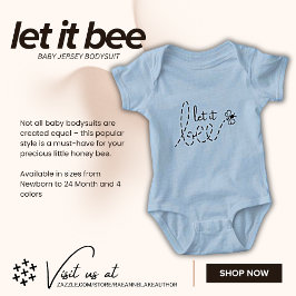 「Let It Bee」Tシャツ ベビー ボディスーツ