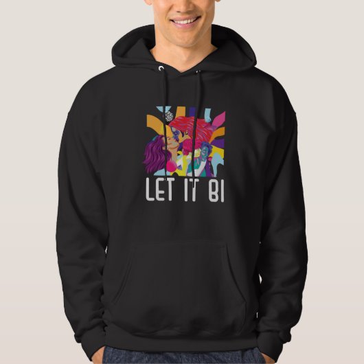 Let It Bi Bisexual Pride March Bisexuality LGBTQ パーカ (正面)